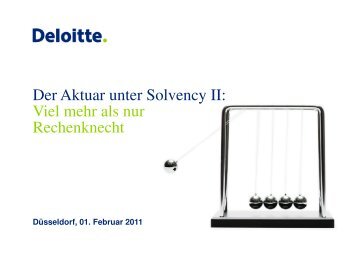 Der Aktuar unter Solvency II - QX-Club Köln