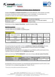 IMPIANTO FOTOVOLTAICO FINANZIATO - Consalt Network