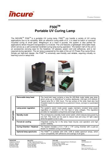 F500 Portable UV Curing Lamp - Blaze Technology Pte Ltd.