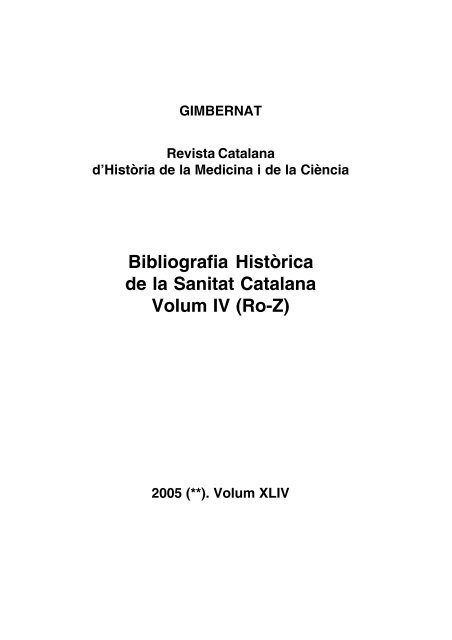 GIMBERNAT 44-100-EDITORIAL.p65 - AcadÃ¨mia de Medicina de ...