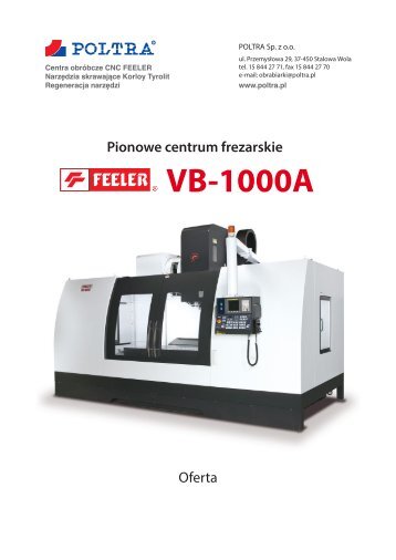 VB-1000A - Pionowe Centra Frezarskie CNC