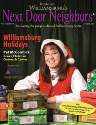 December - Williamsburg , VA Magazine , Next Door Neighbors