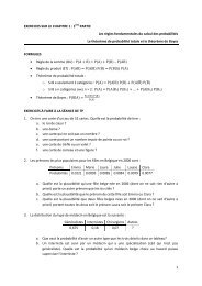 1 EXERCICES SUR LE CHAPITRE 1 : 1ÃRE PARTIE Les rÃ¨gles ...