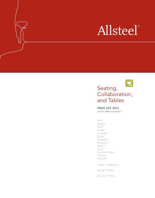 Gather Price List Allsteel