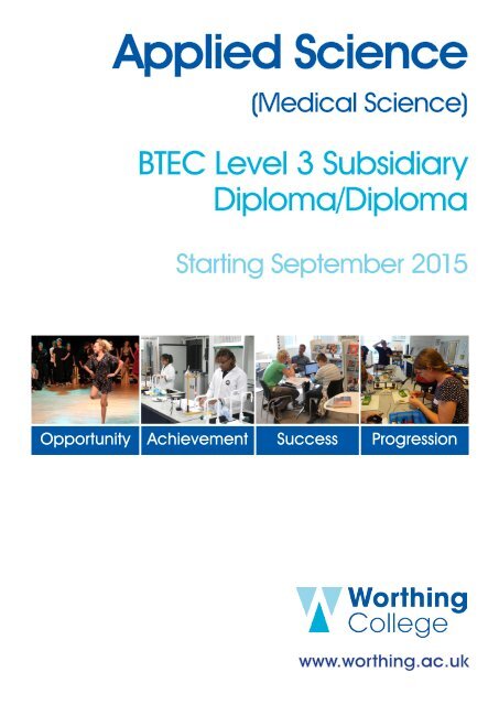 Applied Science (Medical) Level 3 BTEC ... - Worthing College