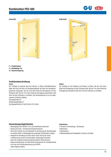 Feuerschutz- und Paniktüren aus Holz und Stahl Schlösser ...