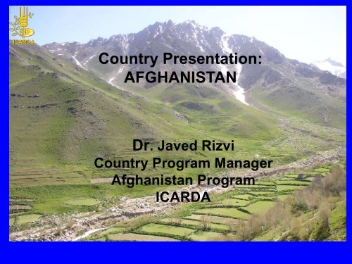 Country Presentation: AFGHANISTAN - eRails