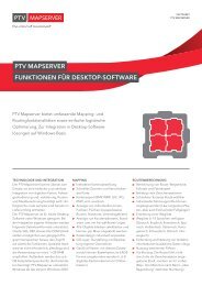 PTV MAPSERVER FUNKTIONEN FÃƒÅ“R DESKTOP-SOFTWARE