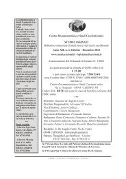Anno XII nÂ° 4 ottobre-dicembre 2012 - Studi Cassinati