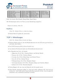 Protokoll - Fachschaft Physik