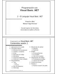 Visual Basic .NET - Universidad de Castilla-La Mancha