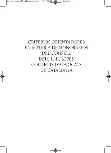 Llibre Consell Advocats cast. - CVCA