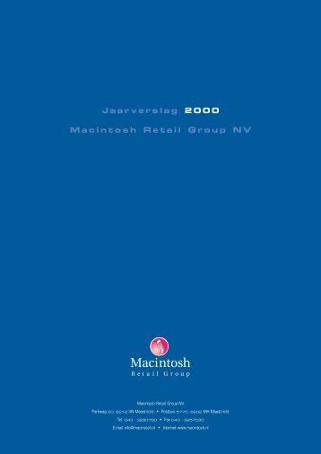 Jaarverslag 2000 - Macintosh Retail Group