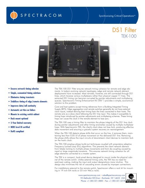 DS1 Filter - Spectracom