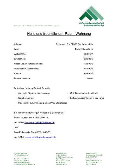 Helle und freundliche 4-Raum-Wohnung