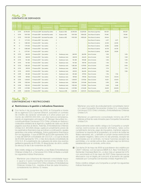 Memoria Anual CCU 2006 - CCU Investor