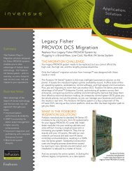 Legacy Fisher PROVOX DCS Migration - Invensys