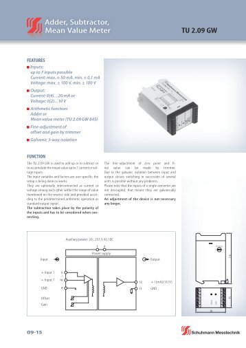 TU 2.09 GW - Schuhmann Messtechnik