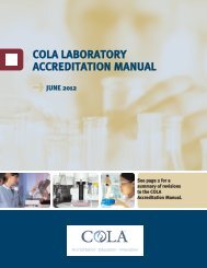cola laboratory accreditation manual > june 2012 - COLAcentral!