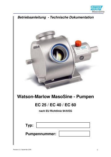 Pumpen EC 25 / EC 40 / EC 60 - Watson-Marlow GmbH