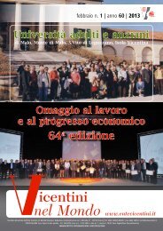 clicca qui per il n.1 2013 - Ente Vicentini nel Mondo