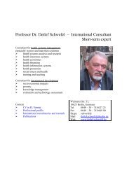 Professor Dr. Detlef Schwefel â International Consultant