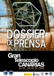 Dossier InauguraciÃ³n - Gran Telescopio CANARIAS - Instituto de ...