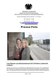 Lisa Glasner aus Neckarsteinach bei Christine Lambrecht in Berlin