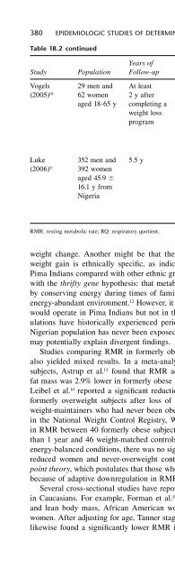 Obesity Epidemiology