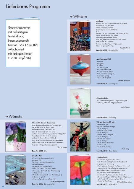 Vorschau Karten Herbst 2013 - Verlag am Eschbach