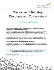 Disclosure Information Sheet - Real Estate Agents Authority