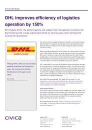 DHL Supply Chain case study - Civica