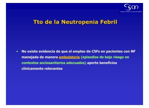 MESA 3: Tratamiento de la neutropenia febril