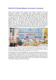 DSE-SEC-ICB joint initiative on investors' awareness - Dhaka Stock ...