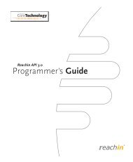 Reachin API Programmer's Guide