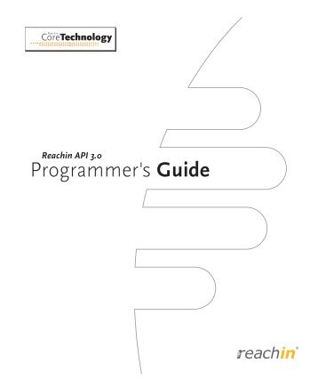Reachin API Programmer's Guide