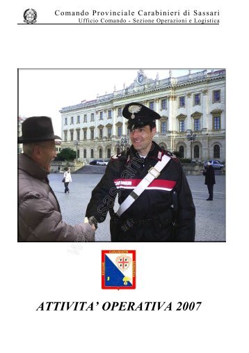 rapporto 2007 attivitÃ  Comando provinciale ... - Sassariweb.info