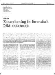 Kansrekening in forensisch DNA-onderzoek - Nieuw Archief voor ...