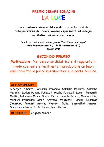 premio cesare bonacini - AIF - Associazione per l'Insegnamento ...