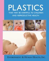 Plastics that May Be Harmful to Children and Reproductive Health