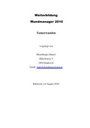 Tumorwunden - Wundmanagement Tirol