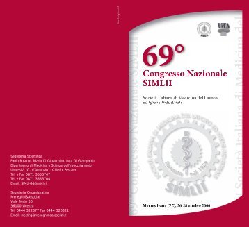 69Â° Congresso Nazionale SIMLII - USL 6 - Livorno