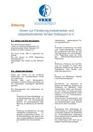 Satzung - VKKK Ostbayern eV