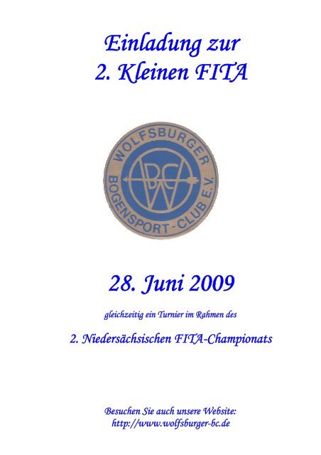 Einladung zur 2. Kleinen FITA 28. Juni 2009 - Bogensport im SV ...