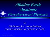 Alkaline Earth Aluminate Phosphorescent Pigments by Phil Befumo ...