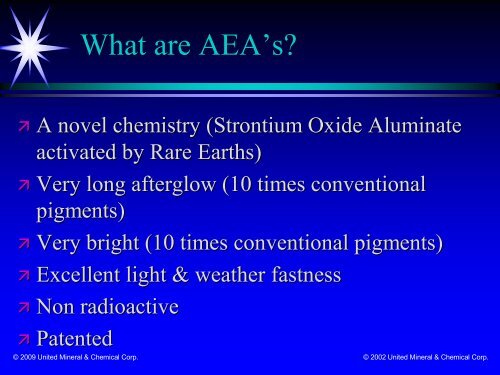 Alkaline Earth Aluminate Phosphorescent Pigments by Phil Befumo ...