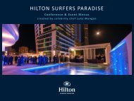 Menu - Hilton Surfer's Paradise