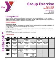 Fallbrook Group Exercise Schedule - Ymca