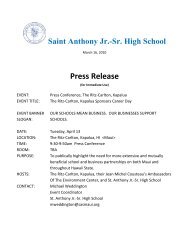 Activities/Rules - St. Anthony Junior-Senior High School