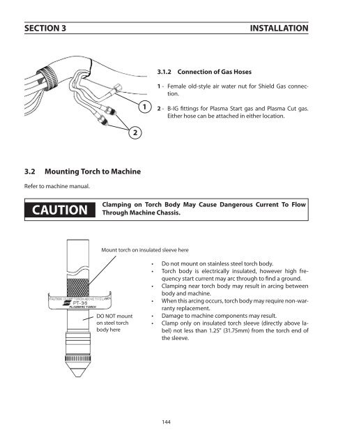 PT-36 Mechanized Plasmarc Cutting Torch Instruction Manual